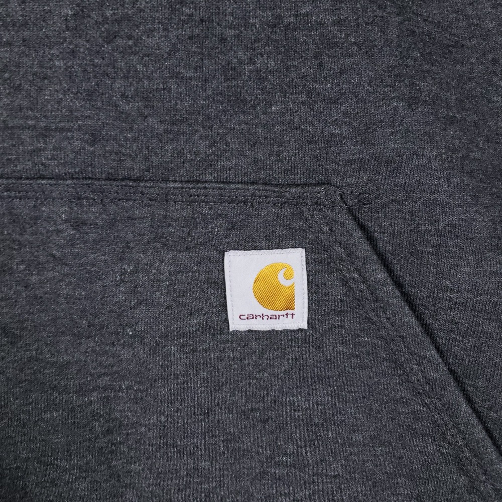 Carhartt Hoodie Mens 2XL Loose Fit K121 Pullover Carbon Gray Workwear Sweatshirt - Picture 5 of 10